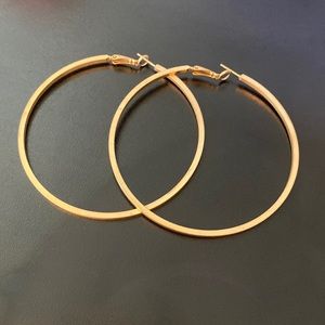 Matte Gold Hoops